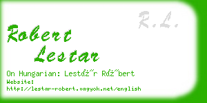 robert lestar business card